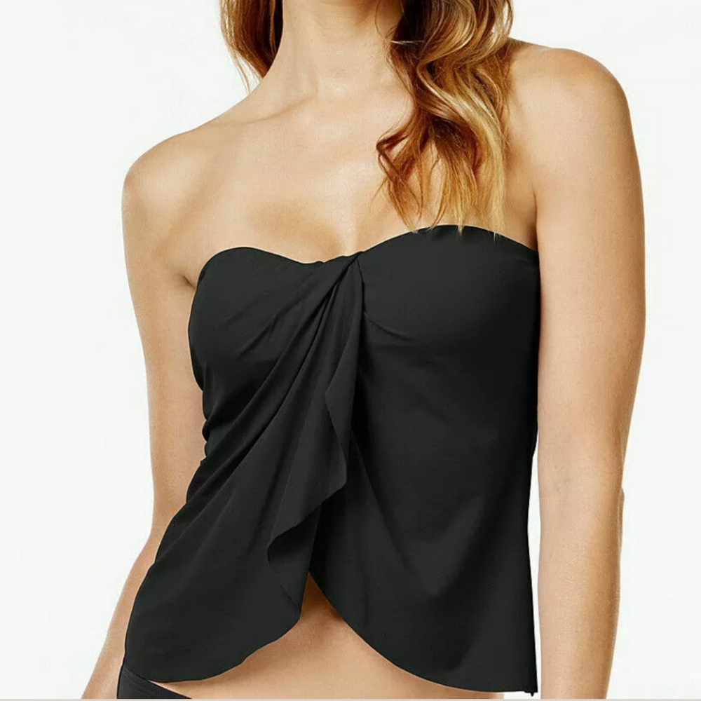 NWT Vince Camuto Black Large Strapless Swim Top